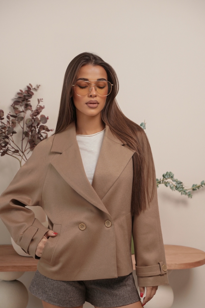 Късо палто от кашмир CAMEL CASHMERE