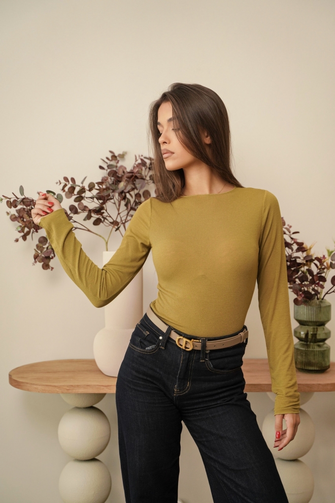 Блуза с кашмир MUSTARD CASHMERE