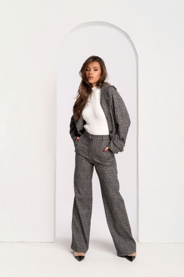  Панталон сив меланж STILE PRIMAVERA