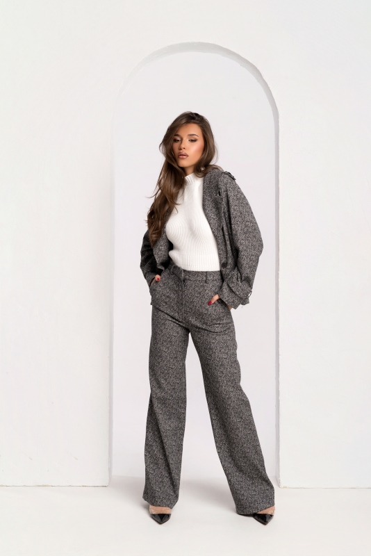  Панталон сив меланж STILE PRIMAVERA