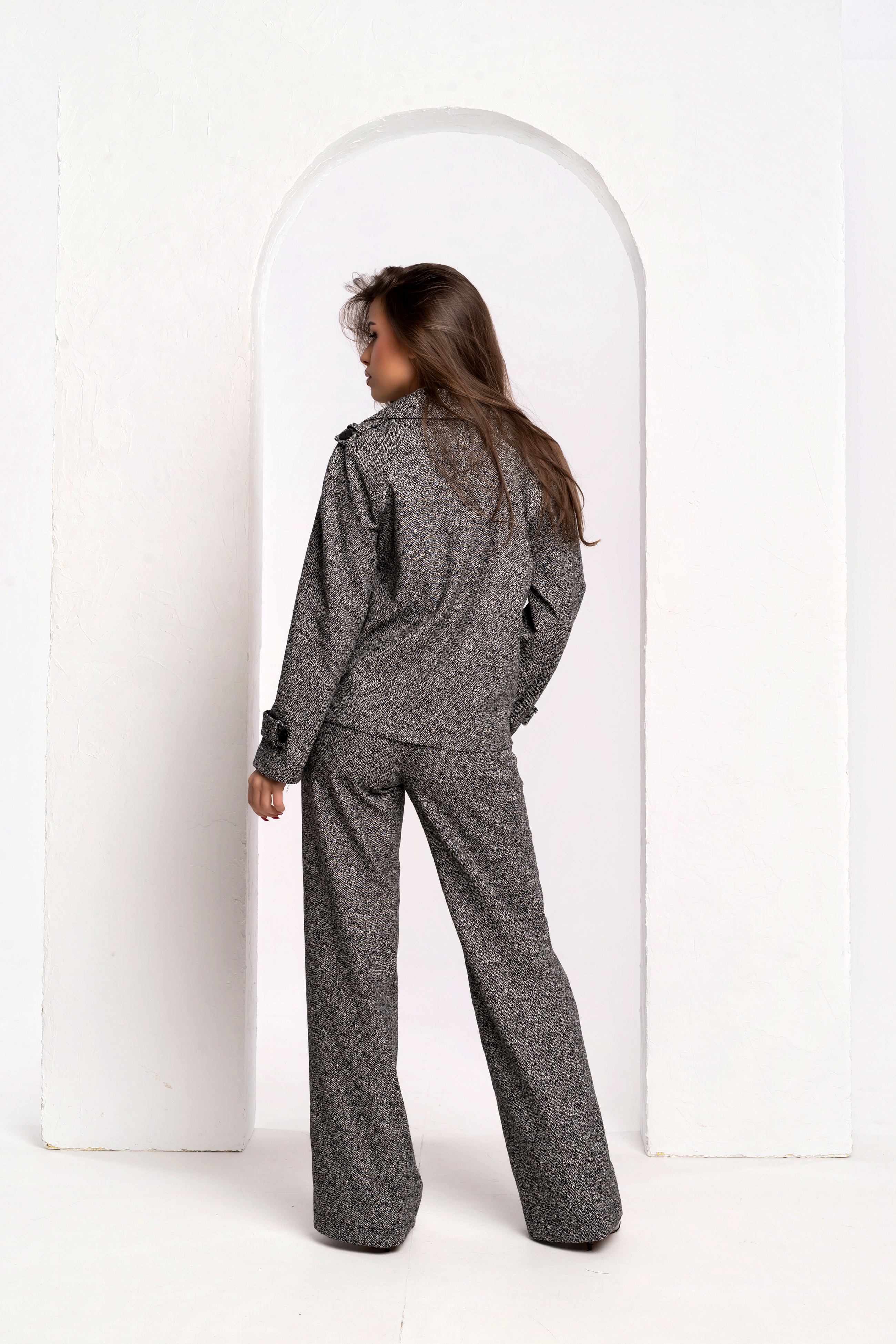  Панталон сив меланж STILE PRIMAVERA
