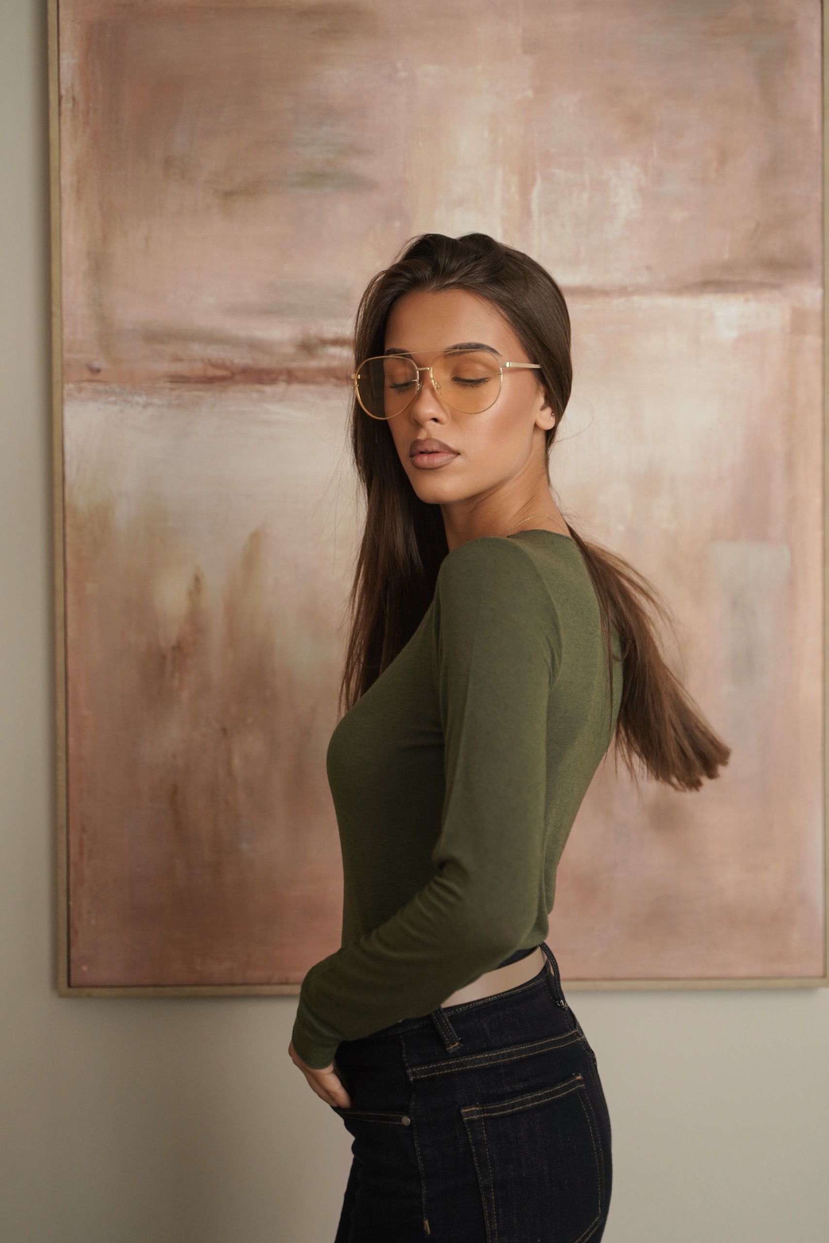 Блуза с кашмир GREEN CASHMERE