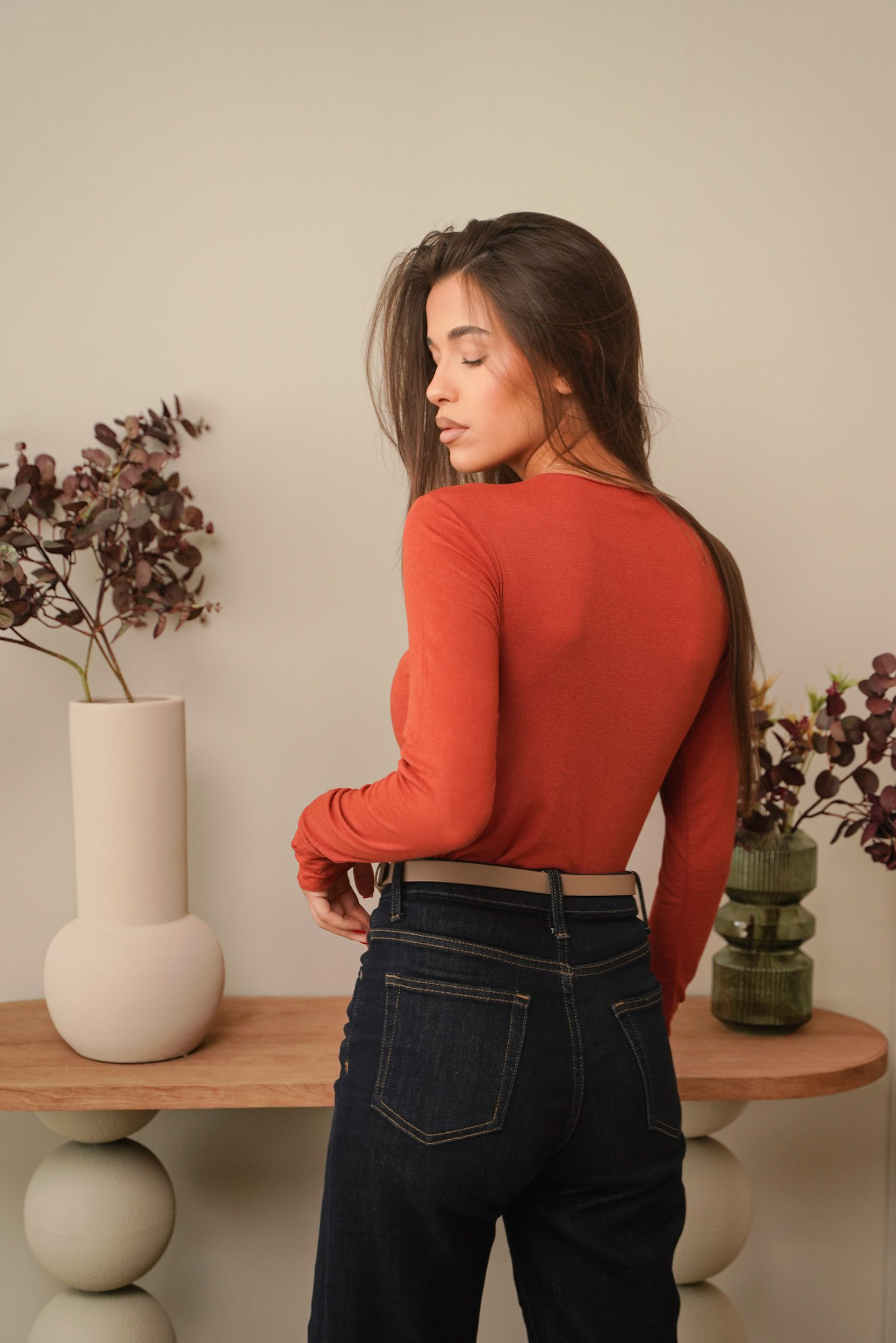  Блуза с кашмир  ORANGE CASHMERE